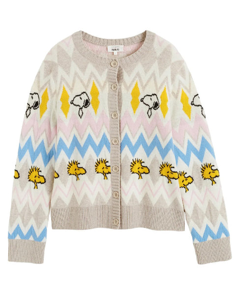 Snoopy Fairisle Cardigan Multi