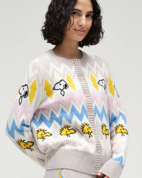 Snoopy Fairisle Cardigan Multi