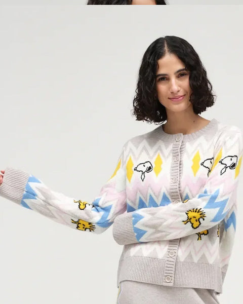 Snoopy Fairisle Cardigan Multi