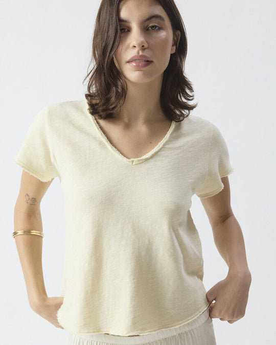 Sonoma V Neck Tee Vanille Vintage