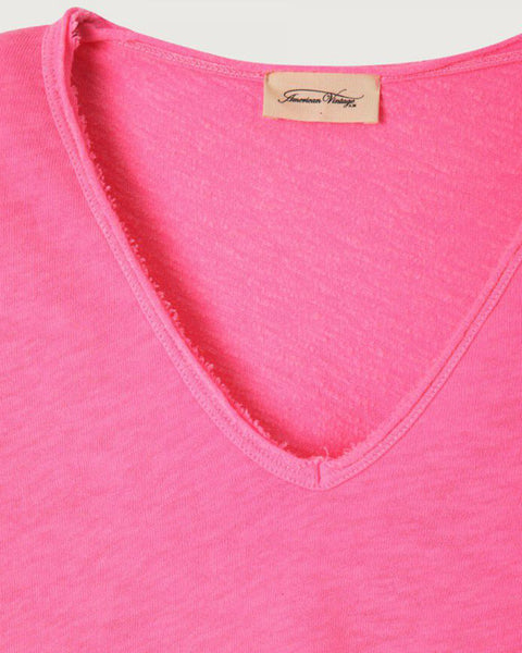 Sonoma V Neck Tee Pink Acid Fluo