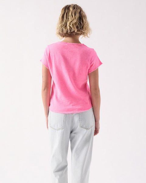 Sonoma V Neck Tee Pink Acid Fluo