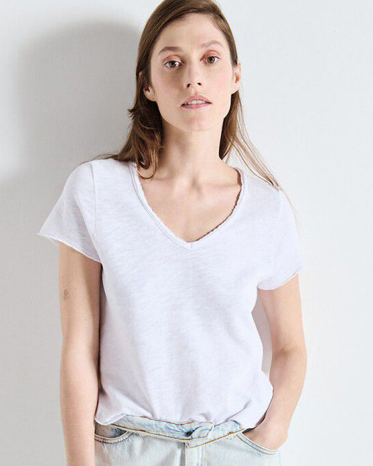 Sonoma V Neck Tee White