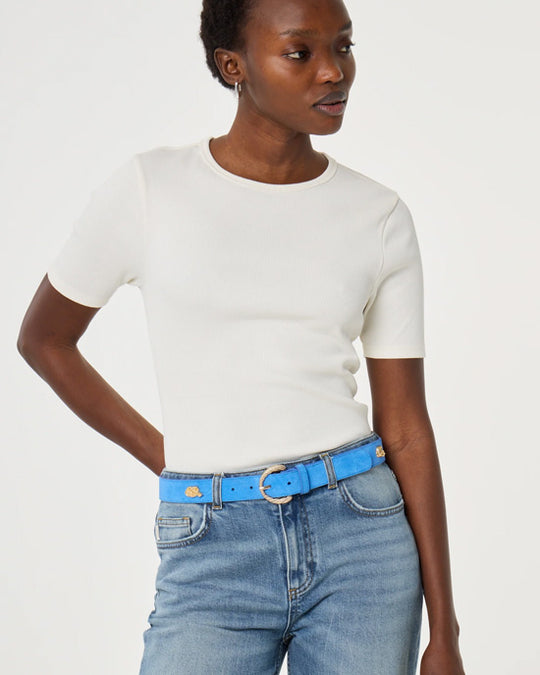 Studded Marina Belt Marina Blue
