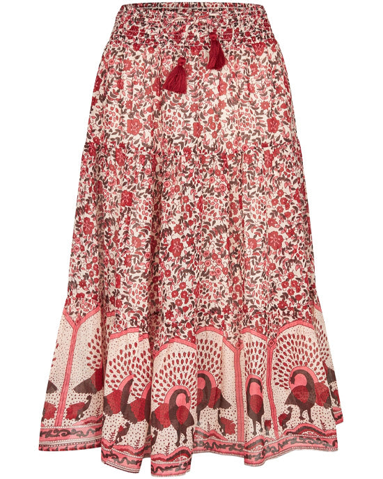 Sunny Midi Skirt Red - shopatstocks