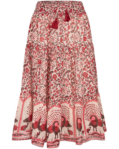 Sunny Midi Skirt Red - shopatstocks