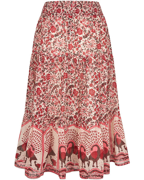 Sunny Midi Skirt Red - shopatstocks