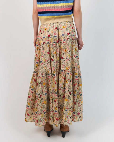Sunset Skirt Maxi Flower Print - shopatstocks