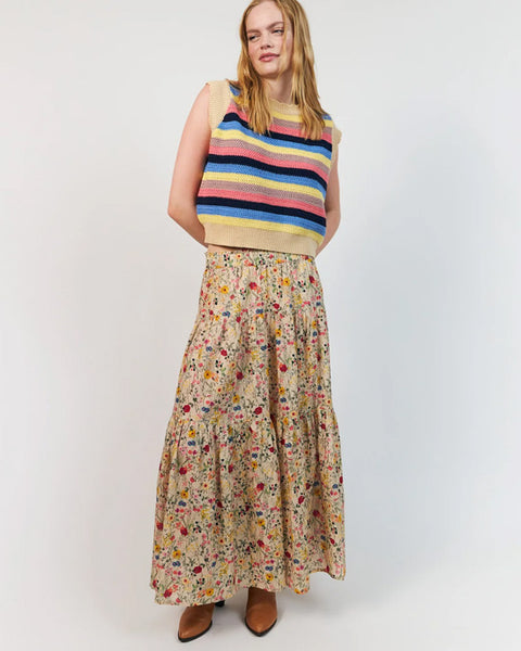 Sunset Skirt Maxi Flower Print - shopatstocks