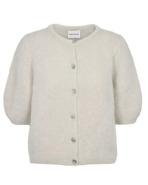 Susan Short Sleeve Alpaca Cardigan Beige - shopatstocks