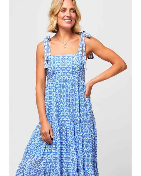 Tabitha Maxi Dress Pop Flower Blue