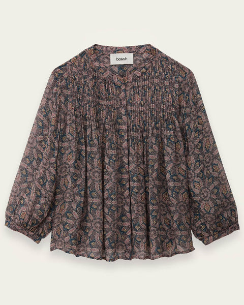 Tazio Flowy Shirt Blue