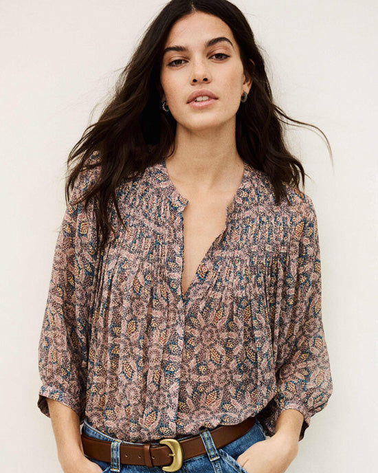 Tazio Flowy Shirt Blue