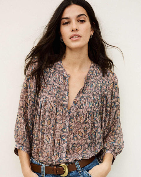 Tazio Flowy Shirt Blue