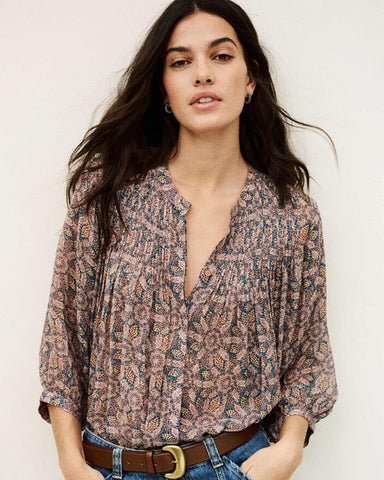 Tazio Flowy Shirt Blue