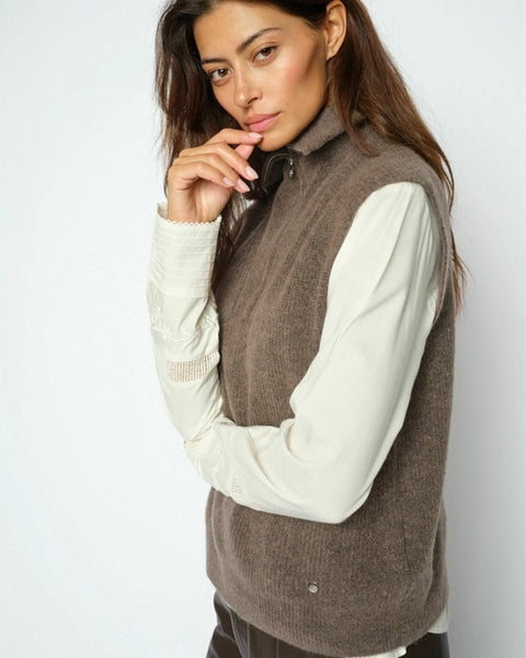 Thora Highneck SL Knit Falcon