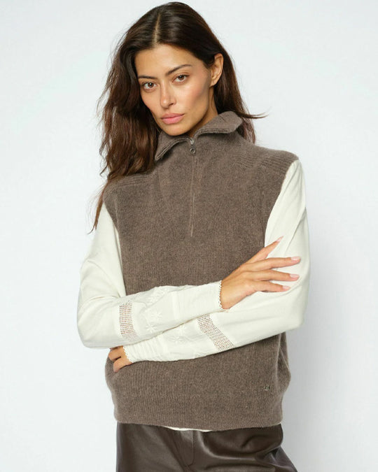 Thora Highneck SL Knit Falcon