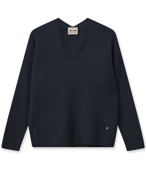 Thora V-Neck Knit Salute Navy