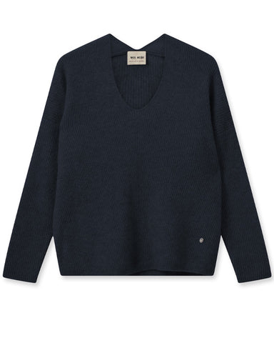 Thora V-Neck Knit Salute Navy