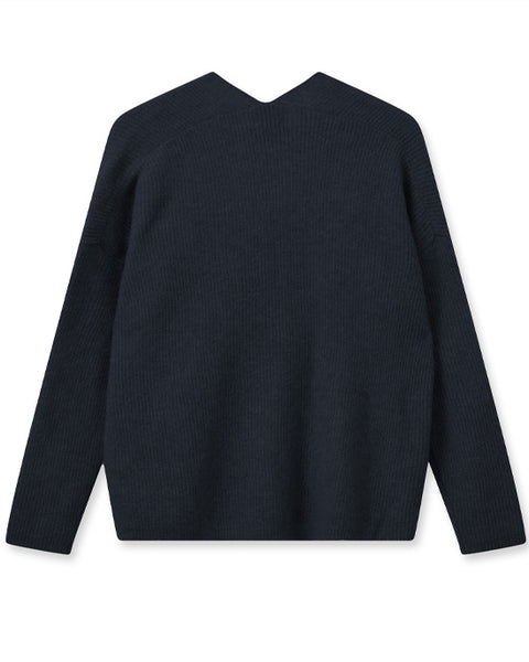 Thora V-Neck Knit Salute Navy