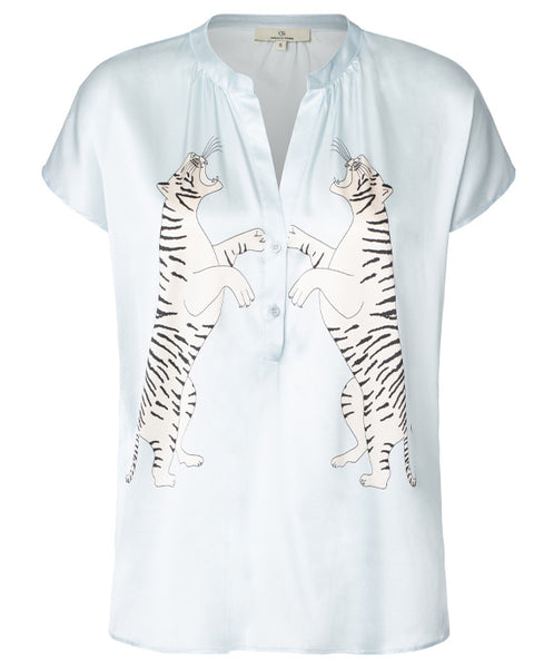 Top Top Blouse Two Tigers Light Blue