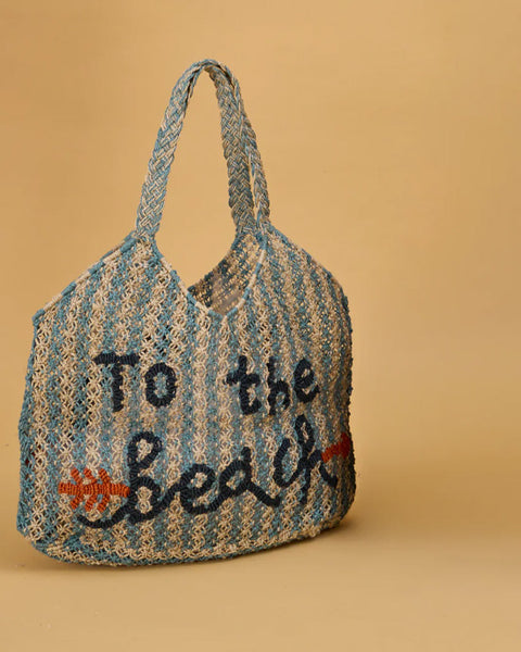 To The Beach Tote Bag Stripe - shopatstocks
