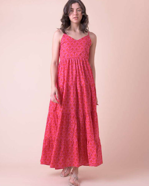 Vanilla Strap Dress Kajri Pink