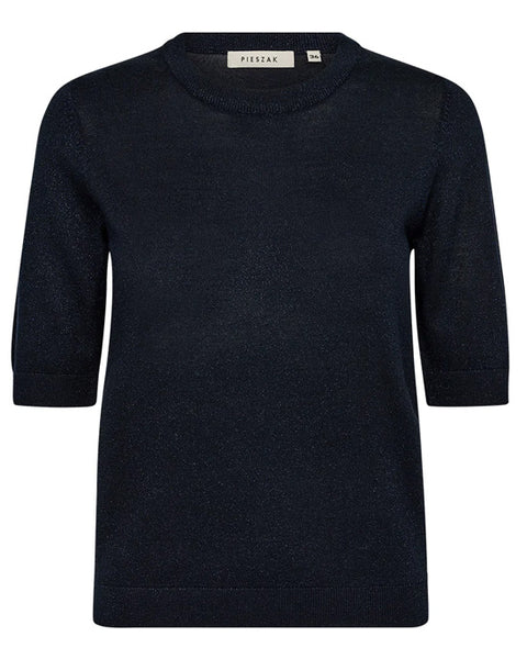 Vigga Lurex Knit Deep Navy Blue