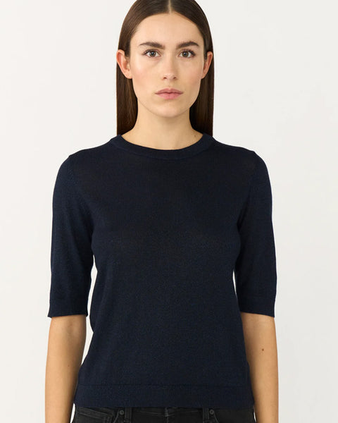 Vigga Lurex Knit Deep Navy Blue