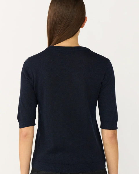 Vigga Lurex Knit Deep Navy Blue