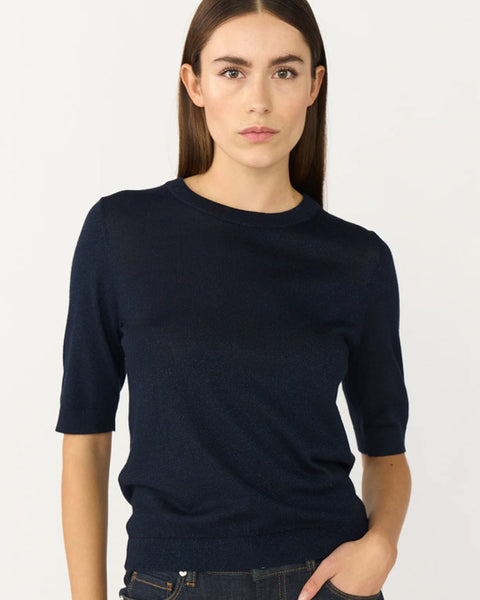 Vigga Lurex Knit Deep Navy Blue