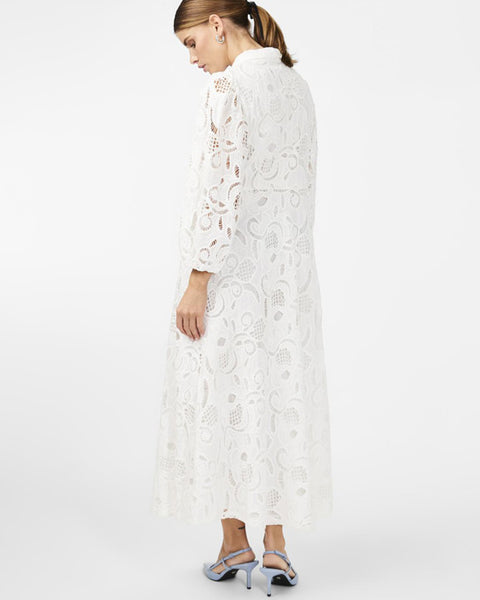 Yashongi Embroidered Shirt Dress White