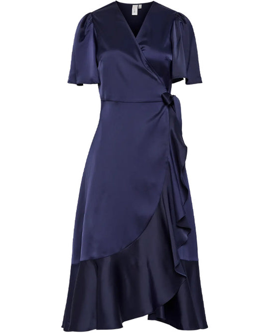 Yasthea Wrap Dress Navy