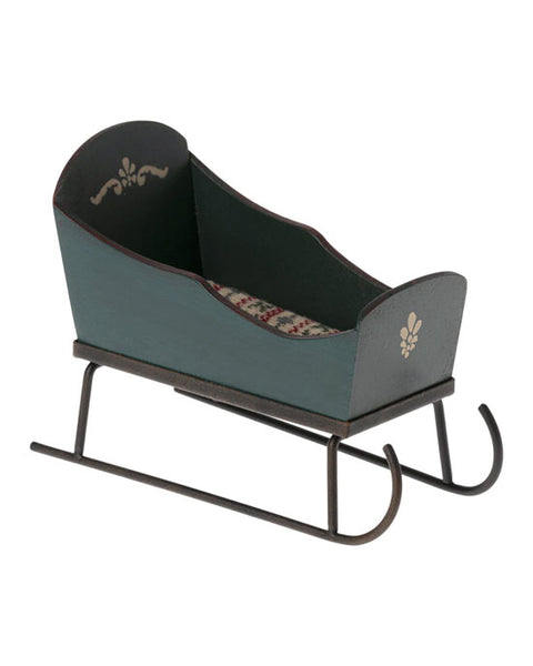 Sleigh for Maileg Mouse Green