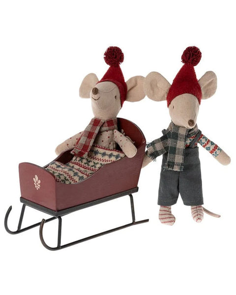 Sleigh for Maileg Mouse Red