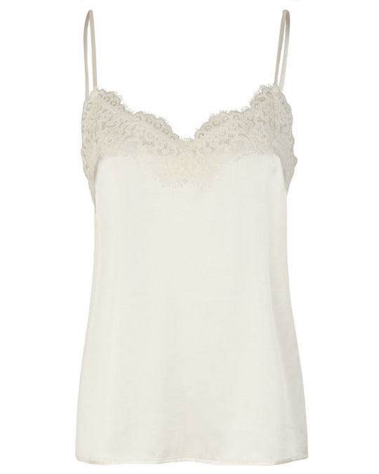 Jade Silk Top Ivory