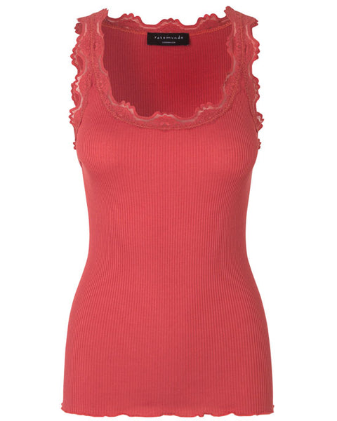 Classic silk top Mineral Red