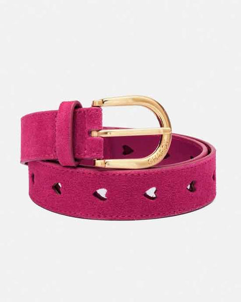 Cut it Out Heart Belt Aubergine