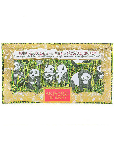 Chocolate Bar Panda (dark choc, mint and crystal crunch)