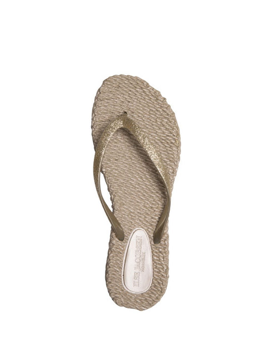 Glitter Flip Flops Platin Gold