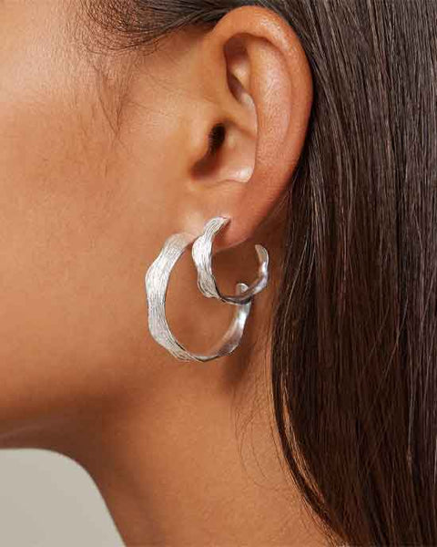 Ane Large Hoops Silver