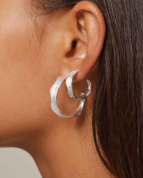 Ane Small Hoops Silver