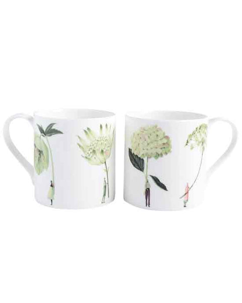 Green Flowers Mug