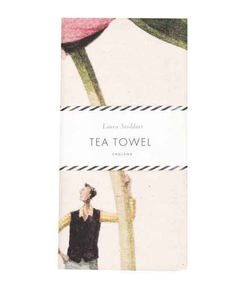 Pink Peony Tea Towel