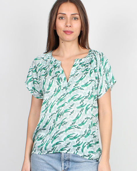 Jack Open Tee Green & White Fern