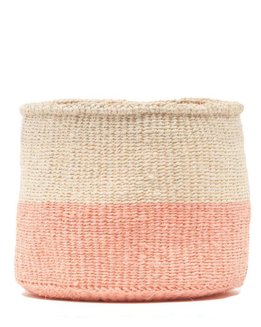 Jioni Dusky Pink Colour Block Woven Basket