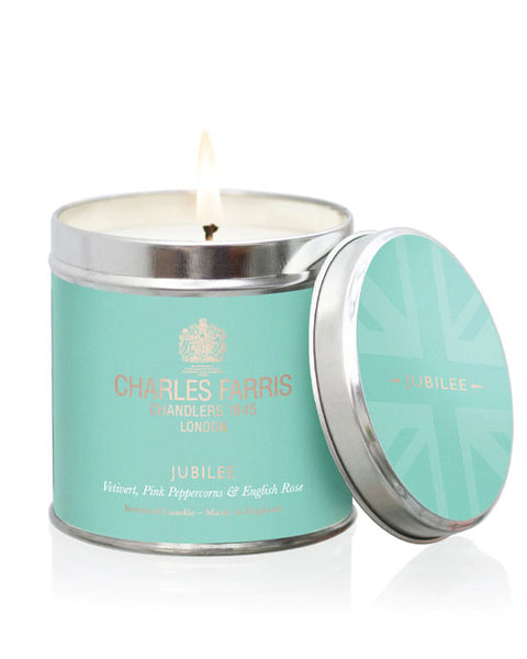 Charles Farris Jubilee Tin Candle