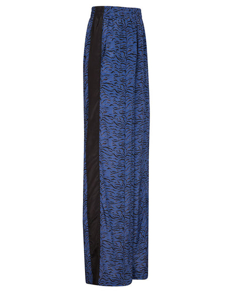 Kylie Trousers Blue and Black Leo