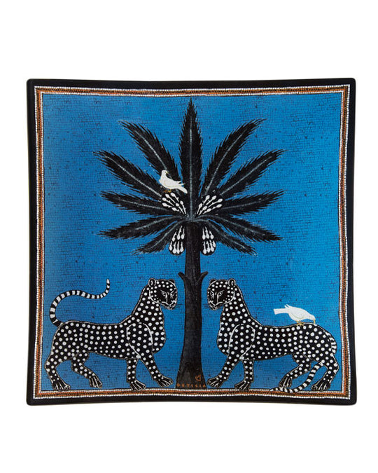 Ortigia Glass Plate Mosaico Blue