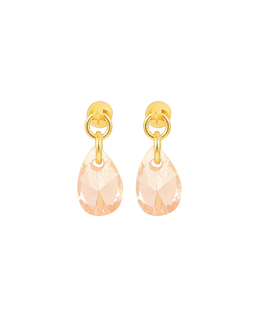 Peach raindrop earrings